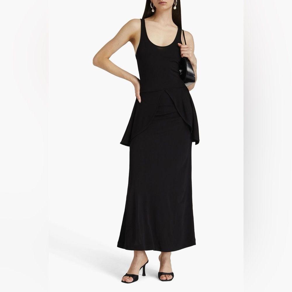 Bite Studios Petal peplum maxi Black dress size Extra small xs